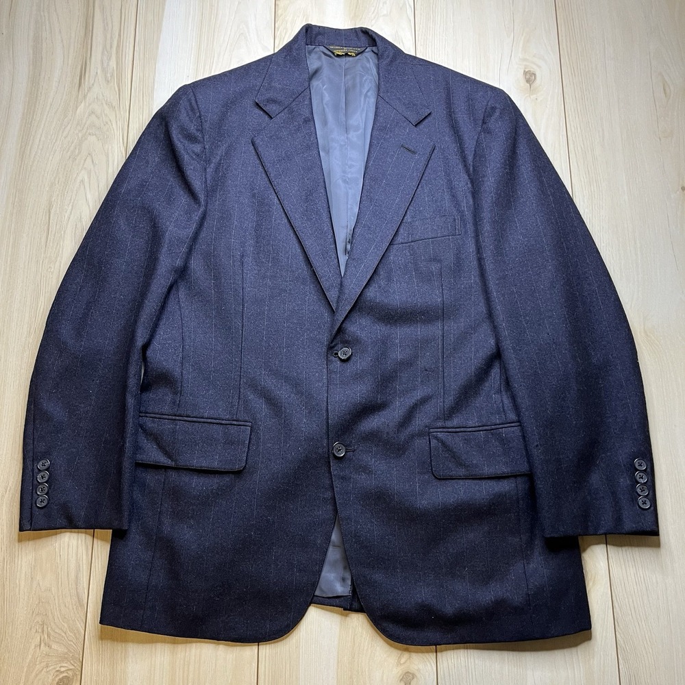 VINTAGE ANDOVER SHOP Mens Sports Coat  Striped Blazer Jacket 2 Buttons Size 40R